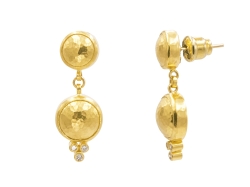 Gurhan Gold Earrings E-AML-2RD810-3DI