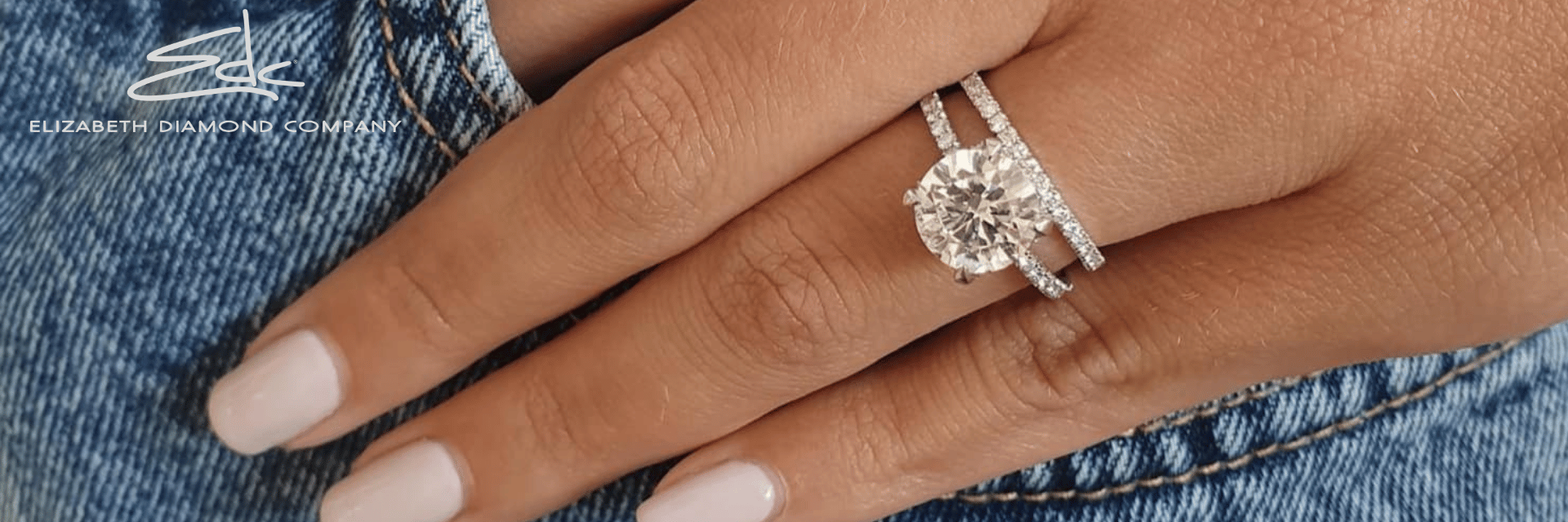 Diamond and Engagement Rings Centerville, OH - solitaire diamond and diamond band