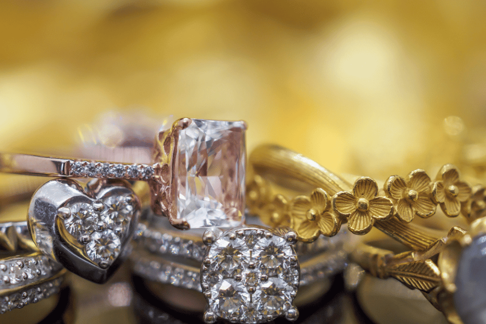 Diamond and Engagement Rings Columbus, OH - two diamond engagement rings