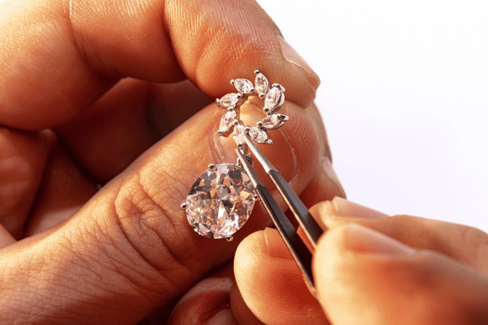 Jewelry Repair near Centerville, Ohio - repairing a diamond earring