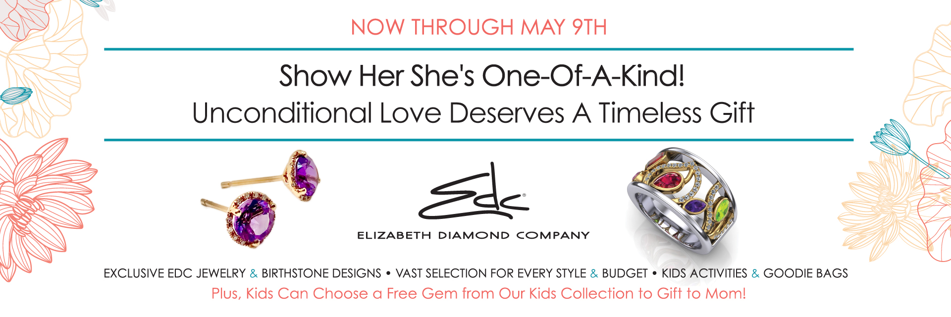 Mother's Day Event banner featuring EDC jewelry